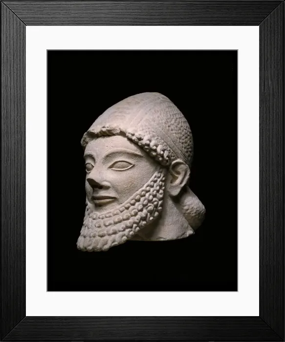 Framed Print : Head of a Bearded Man, 5th century BCE. Creator: Unknown Framed Print : Head of a Bearded Man, 5th century BCE. Creator: Unknown