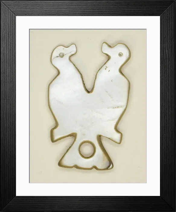 Framed Print : Amulet in the Shape of Two Mirror-Imaged Birds, Byzantine Period (4th-7th century). Creator: Unknown Framed Print : Amulet in the Shape of Two Mirror-Imaged Birds, Byzantine Period (4th-7th century). Creator: Unknown