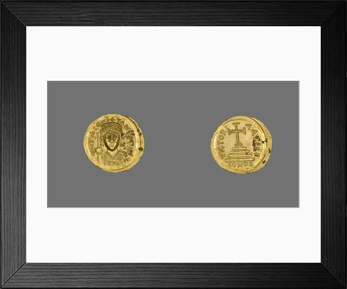 Framed Print : Solidus (Coin) of Tiberius II, 574-582. Creator: Unknown Framed Print : Solidus (Coin) of Tiberius II, 574-582. Creator: Unknown
