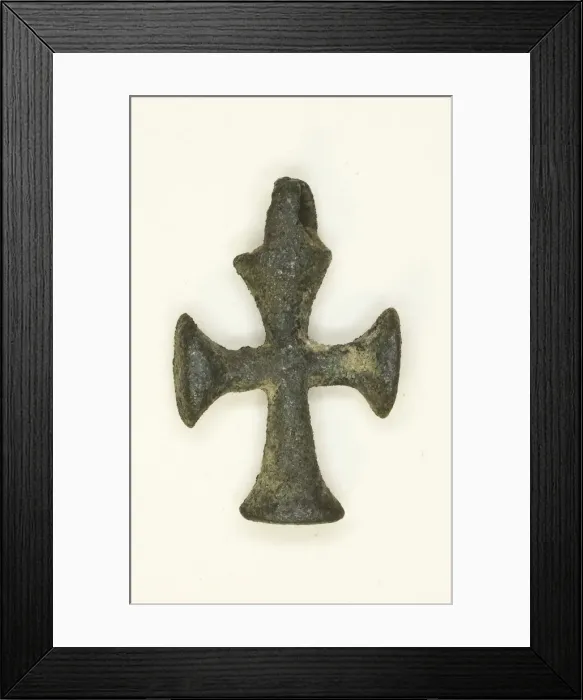 Framed Print : Amulet of a Cross, Byzantine Period (4th-6th century). Creator: Unknown Framed Print : Amulet of a Cross, Byzantine Period (4th-6th century). Creator: Unknown