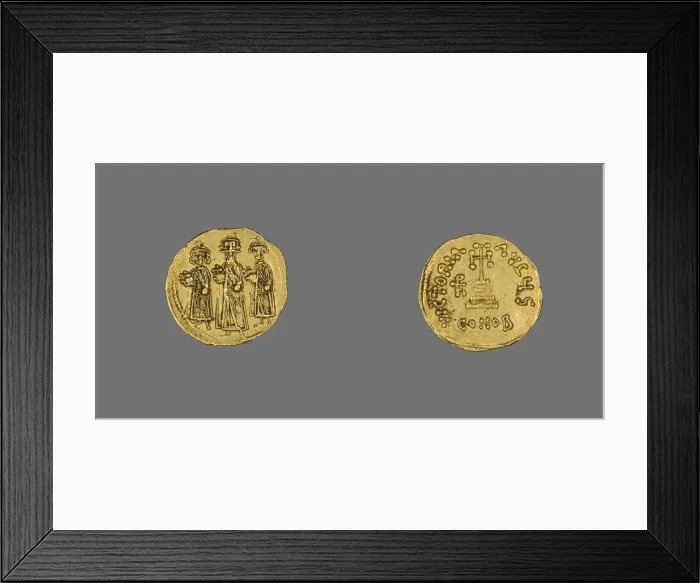 Framed Print : Solidus (Coin) of Heraclius, 638-641. Creator: Unknown Framed Print : Solidus (Coin) of Heraclius, 638-641. Creator: Unknown