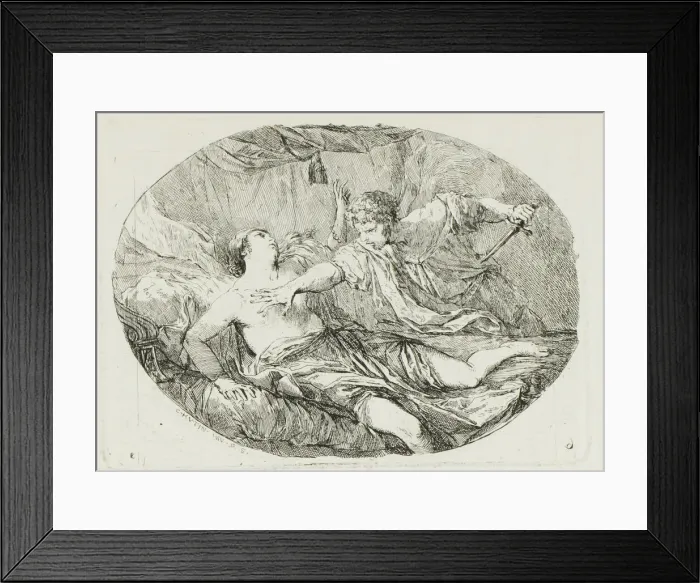 Framed Print : Tarquin and Lucretia, 1764. Creator: Charles Hutin Framed Print : Tarquin and Lucretia, 1764. Creator: Charles Hutin