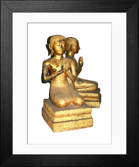 Framed Print : Kneeling Monk, 19th century. Creator: Unknown