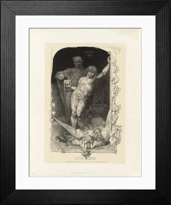 Framed Print : Drunkenness, 1851. Creator: Charles Rambert Framed Print : Drunkenness, 1851. Creator: Charles Rambert