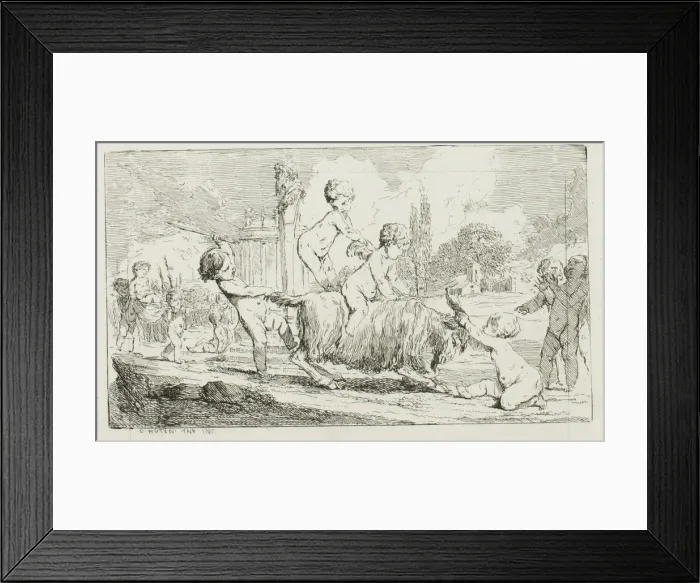 Framed Print : Children Playing, 1764. Creator: Charles Hutin Framed Print : Children Playing, 1764. Creator: Charles Hutin