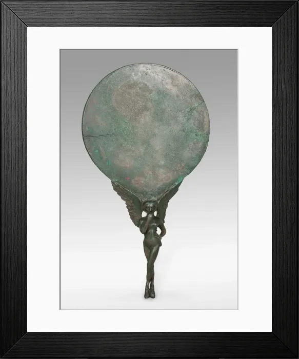 Framed Print : Mirror with a Handle in the Form of a Female Figure, 3rd century BCE. Creator: Unknown Framed Print : Mirror with a Handle in the Form of a Female Figure, 3rd century BCE. Creator: Unknown