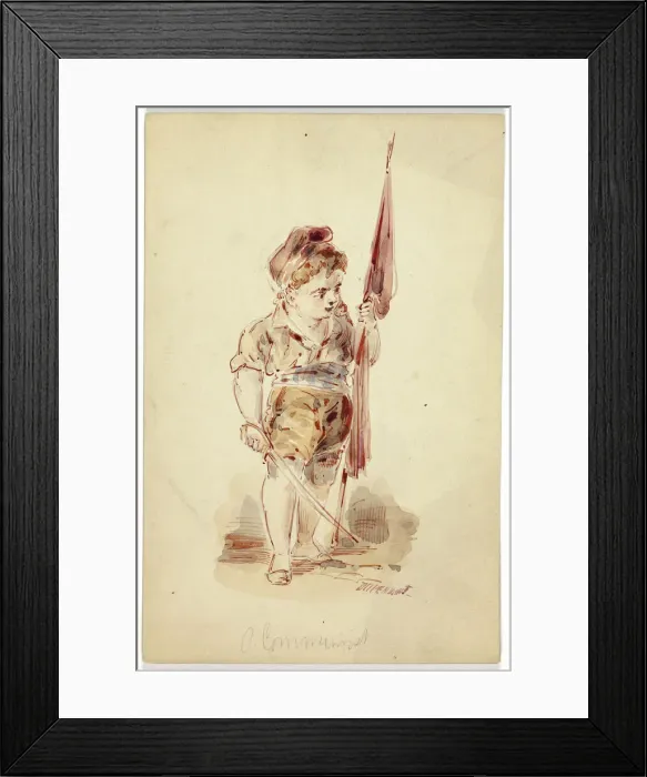 Framed Print : Flagbearer, n. d. Creator: Dupenvant Framed Print : Flagbearer, n. d. Creator: Dupenvant