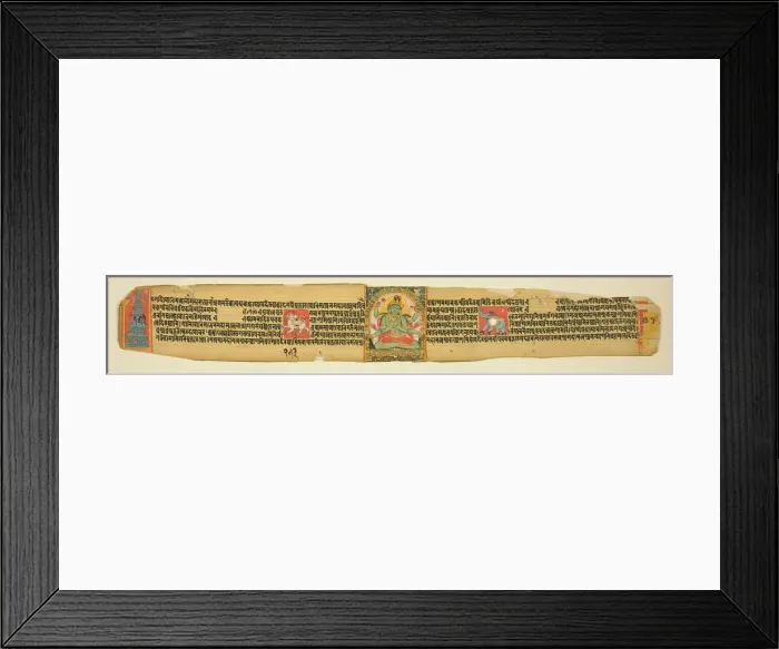 Framed Print : One of Three Leaves from the Perfection of Wisdom Sutra... Pala period, late 12th cent. Creator: Unknown Framed Print : One of Three Leaves from the Perfection of Wisdom Sutra... Pala period, late 12th cent. Creator: Unknown