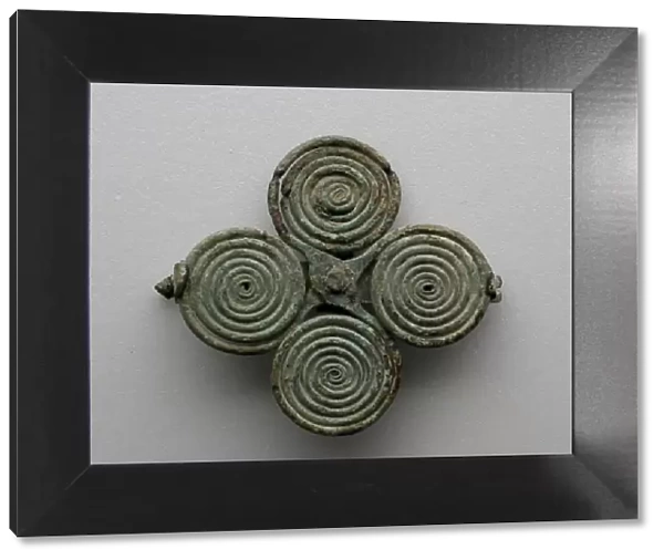 Quatrefoil spiral fibula (garment pin), 7th century BCE. Creator: Unknown