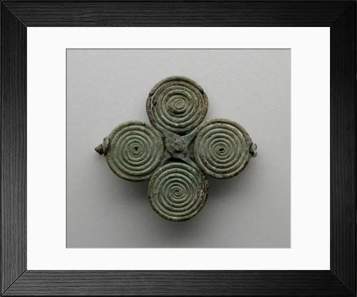 Framed Print : Quatrefoil spiral fibula (garment pin), 7th century BCE. Creator: Unknown Framed Print : Quatrefoil spiral fibula (garment pin), 7th century BCE. Creator: Unknown