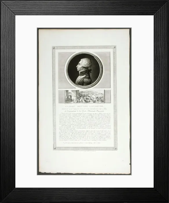 Framed Print : Gilbert Mottier Lafayette, Deputy State General of Auvergne, from Tableaux historique... 1798-1804. Creator: Charles Francois Gabriel Levachez Framed Print : Gilbert Mottier Lafayette, Deputy State General of Auvergne, from Tableaux historique... 1798-1804. Creator: Charles Francois Gabriel Levachez
