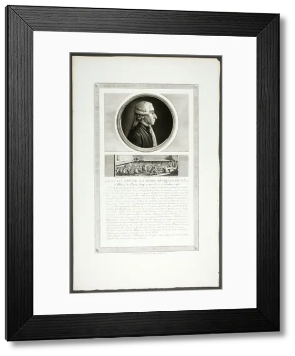 Framed Print : J. S. Bailly, Deputy States General, from Tableaux historiques de la Revolution Franc... 1798-1804. Creator: Charles Francois Gabriel Levachez Framed Print : J. S. Bailly, Deputy States General, from Tableaux historiques de la Revolution Franc... 1798-1804. Creator: Charles Francois Gabriel Levachez
