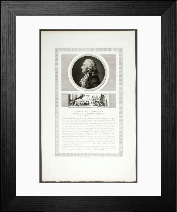 Framed Print : Caritat de Condorcet, Deputy at the National Convention, from Tableaux historiques de... 1798-1804. Creator: Charles Francois Gabriel Levachez Framed Print : Caritat de Condorcet, Deputy at the National Convention, from Tableaux historiques de... 1798-1804. Creator: Charles Francois Gabriel Levachez