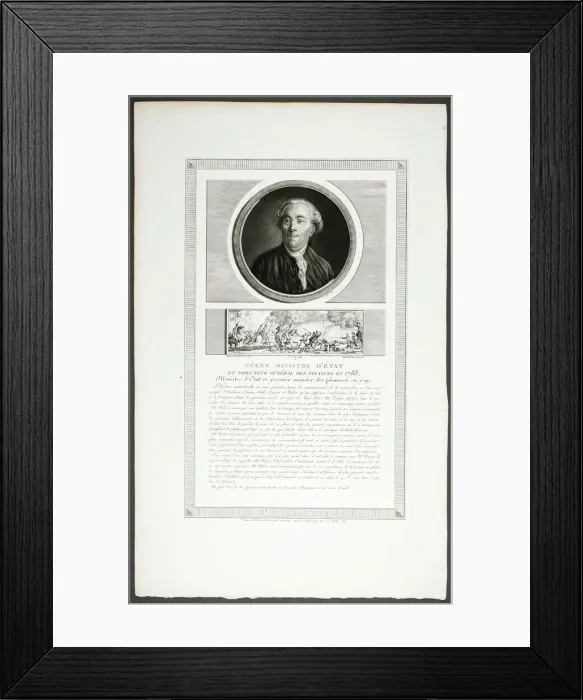 Framed Print : Neker, Minister of State and General Director of Finances, from Tableaux historiques... 1798-1804. Creator: Charles Francois Gabriel Levachez Framed Print : Neker, Minister of State and General Director of Finances, from Tableaux historiques... 1798-1804. Creator: Charles Francois Gabriel Levachez