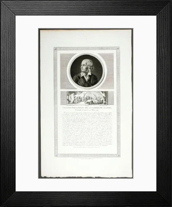 Framed Print : Chalier, Procureur of the Lyon Commune, from Tableaux historiques de la Revolution... 1798-1804. Creator: Charles Francois Gabriel Levachez Framed Print : Chalier, Procureur of the Lyon Commune, from Tableaux historiques de la Revolution... 1798-1804. Creator: Charles Francois Gabriel Levachez