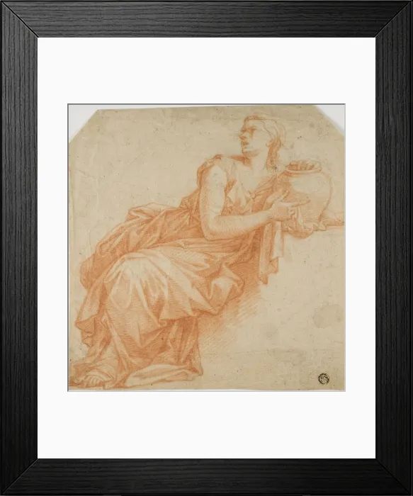 Framed Print : Draped Woman Holding Urn, n. d. Creator: Francoise Verdier Framed Print : Draped Woman Holding Urn, n. d. Creator: Francoise Verdier
