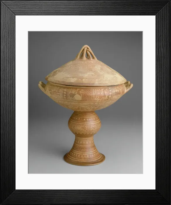 Framed Print : Lebes (Stemmed Bowl with Lid), 725-700 BCE. Creator: Unknown Framed Print : Lebes (Stemmed Bowl with Lid), 725-700 BCE. Creator: Unknown