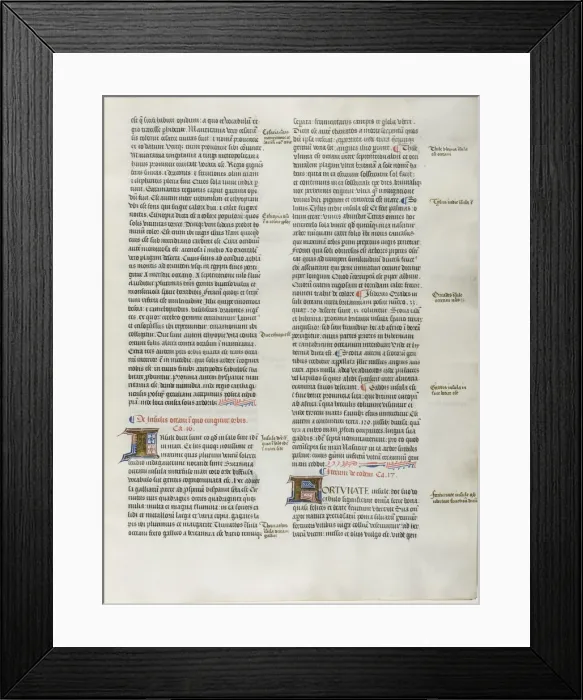 Framed Print : Folio Five from Burchard of Sions De locis ac mirabilibus mundi, or an Illuminated Geo... c. 1460. Creator: Burchard of Mount Sion Framed Print : Folio Five from Burchard of Sions De locis ac mirabilibus mundi, or an Illuminated Geo... c. 1460. Creator: Burchard of Mount Sion