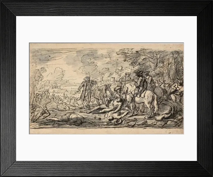 Framed Print : Cavalry Surveying the Wounded, n. d. Creators: Charles Parrocel, Joseph Francois Parrocel Framed Print : Cavalry Surveying the Wounded, n. d. Creators: Charles Parrocel, Joseph Francois Parrocel