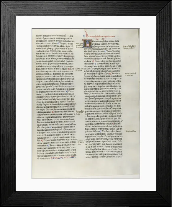Framed Print : Folio Six from Burchard of Sions De locis ac mirabilibus mundi, or an Illuminated Geog... c. 1460. Creator: Burchard of Mount Sion Framed Print : Folio Six from Burchard of Sions De locis ac mirabilibus mundi, or an Illuminated Geog... c. 1460. Creator: Burchard of Mount Sion