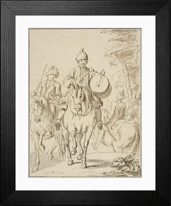 Framed Print : Oriental Riders, n. d. Creator: Charles Parrocel Framed Print : Oriental Riders, n. d. Creator: Charles Parrocel