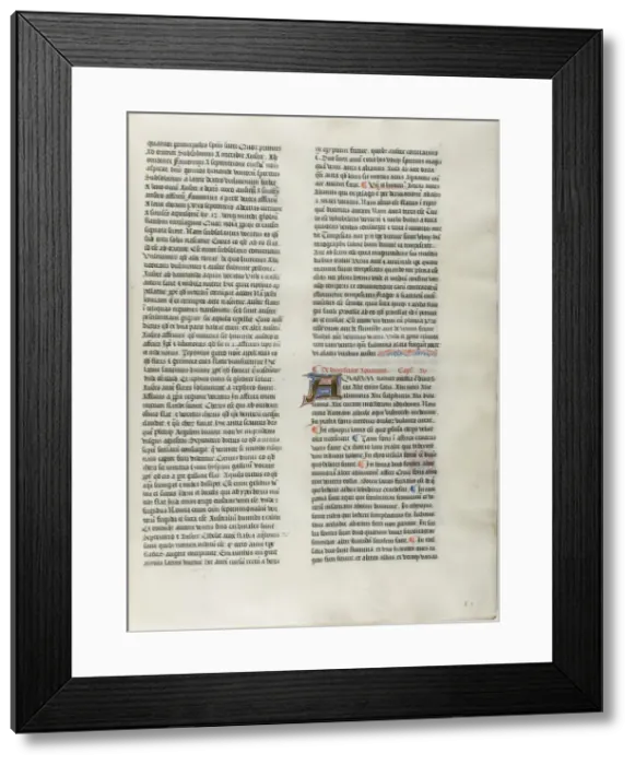 Framed Print : Folio Nine from Burchard of Sions De locis ac mirabilibus mundi, or an Illuminated Geo... c. 1460. Creator: Burchard of Mount Sion Framed Print : Folio Nine from Burchard of Sions De locis ac mirabilibus mundi, or an Illuminated Geo... c. 1460. Creator: Burchard of Mount Sion