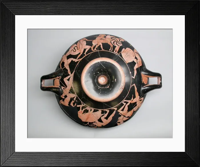 Framed Print : Kylix (Drinking Cup), 510-500 BCE. Creator: Manner of the Epeleios Painter Greek