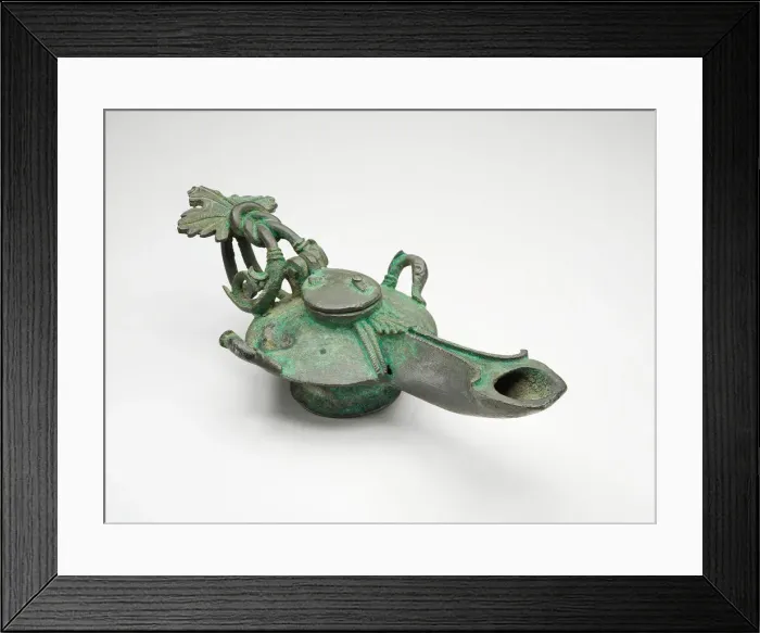 Framed Print : Roman Oil Lamp Found in Sri Lanka, c. 1st / 2nd century. Creator: Unknown Framed Print : Roman Oil Lamp Found in Sri Lanka, c. 1st / 2nd century. Creator: Unknown