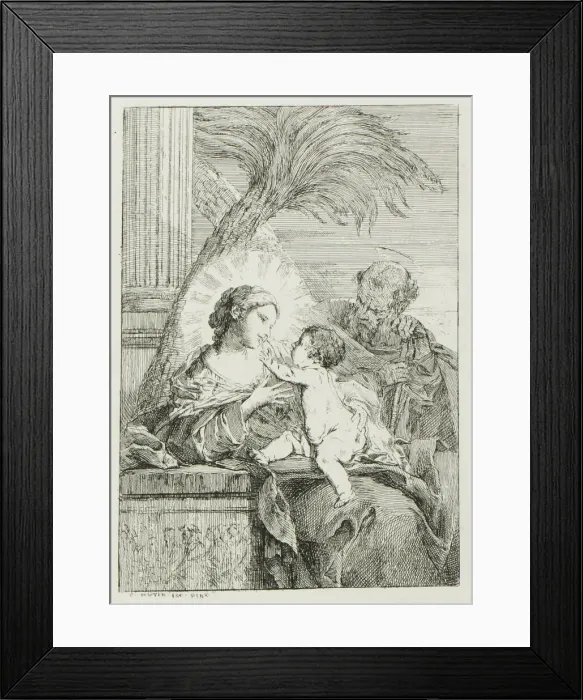 Framed Print : Rest of the Holy Family in Egypt, 1764. Creator: Charles Hutin Framed Print : Rest of the Holy Family in Egypt, 1764. Creator: Charles Hutin