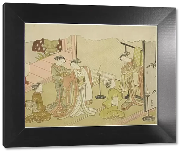 The Bride Changing Clothes (Iro-naoshi), the fifth sheet of the series 'Marriage in Bro... c. 1769. Creator: Suzuki Harunobu