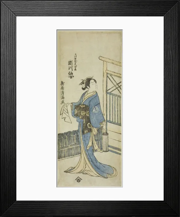 Framed Print : The Actor Segawa Senjo (Kikunojo III) as the wife of Amakawaya Gihei in the play Kanadeho... 1776. Creator: Torii Kiyomitsu Framed Print : The Actor Segawa Senjo (Kikunojo III) as the wife of Amakawaya Gihei in the play Kanadeho... 1776. Creator: Torii Kiyomitsu