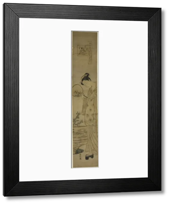Framed Print : The Jewel River of Bush Clovers (Hagi no Tamagawa), from the series Six Jewel Rivers... c.1769 / 70. Creator: Suzuki Harunobu Framed Print : The Jewel River of Bush Clovers (Hagi no Tamagawa), from the series Six Jewel Rivers... c.1769 / 70. Creator: Suzuki Harunobu