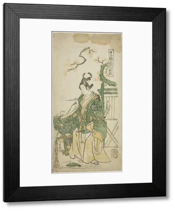 Framed Print : The Actor Sanogawa Ichimatsu I as Ushiwakamaru in the play Kiichi Hogen Shinanguruma, pe... 1754. Creator: Nishimura Shigenaga Framed Print : The Actor Sanogawa Ichimatsu I as Ushiwakamaru in the play Kiichi Hogen Shinanguruma, pe... 1754. Creator: Nishimura Shigenaga
