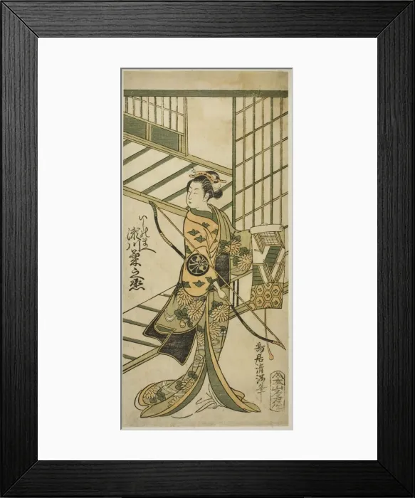 Framed Print : The Actor Segawa Kikunojo II as Ishi no Mae in the play Hoshi Aikotoba Higashiyama no Sak... 1763. Creator: Torii Kiyomitsu Framed Print : The Actor Segawa Kikunojo II as Ishi no Mae in the play Hoshi Aikotoba Higashiyama no Sak... 1763. Creator: Torii Kiyomitsu
