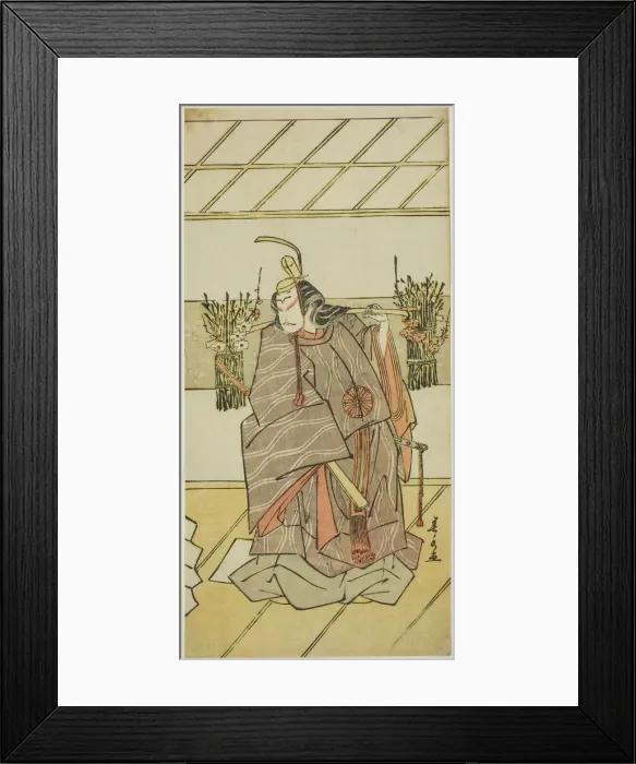 Framed Print : The Actor Nakamura Tomijuro I as the Spirit of Taira no Masakado Disguised as Otomo no... c. 1775. Creator: Tamagawa Shunsui Framed Print : The Actor Nakamura Tomijuro I as the Spirit of Taira no Masakado Disguised as Otomo no... c. 1775. Creator: Tamagawa Shunsui