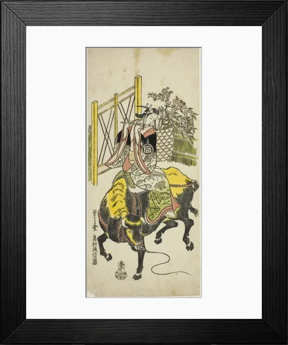 Framed Print : The Actor Sanogawa Ichimatsu I as Kumenosuke in the play Nanohana Akebono Soga, ... 1741. Creator: Okumura Masanobu Framed Print : The Actor Sanogawa Ichimatsu I as Kumenosuke in the play Nanohana Akebono Soga, ... 1741. Creator: Okumura Masanobu
