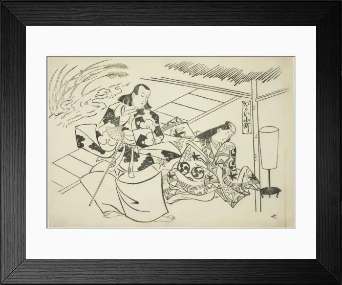 Framed Print : Courting Komachi (Kayoi Komachi), from the series Famous Scenes from Japanese Puppet... 1705 / 06. Creator: Okumura Masanobu Framed Print : Courting Komachi (Kayoi Komachi), from the series Famous Scenes from Japanese Puppet... 1705 / 06. Creator: Okumura Masanobu
