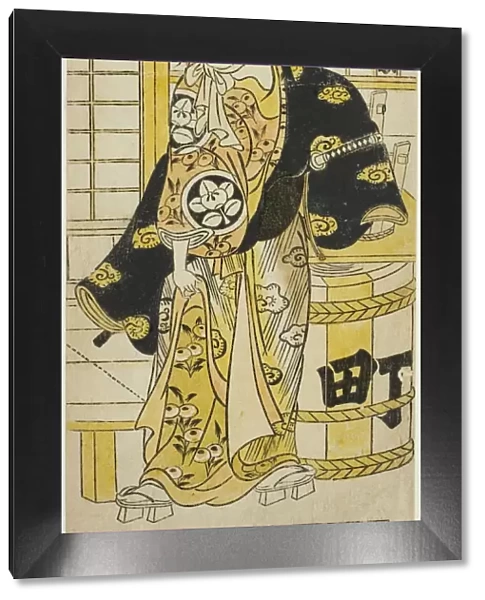 The Actor Ichimura Takenojo IV as Kanaya Kingoro in the play 'Ima wa Mukashi Omokage Soga, ... 1737. Creator: Torii Kiyomasu
