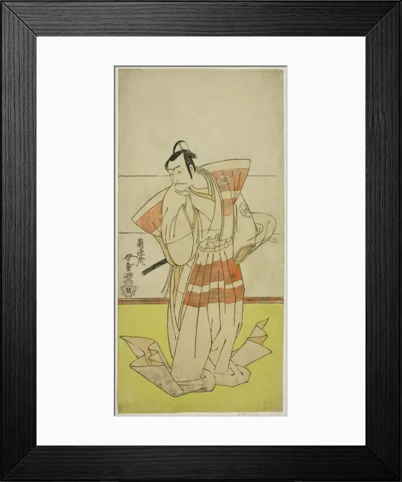 Framed Print : The Actor Nakamura Nakazo I as Kudo Suketsune in the Play Edo no Fuji Wakayagi Soga... c. 1789. Creator: Rantokusai Shundo Framed Print : The Actor Nakamura Nakazo I as Kudo Suketsune in the Play Edo no Fuji Wakayagi Soga... c. 1789. Creator: Rantokusai Shundo