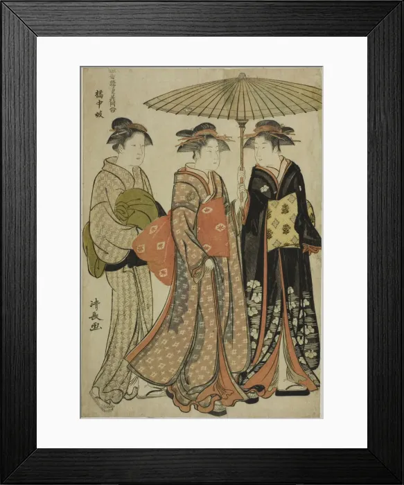 Framed Print : Entertainers of Tachibana (Kitchugi), from the series A Collection of Contemporary... c. 1781. Creator: Torii Kiyonaga Framed Print : Entertainers of Tachibana (Kitchugi), from the series A Collection of Contemporary... c. 1781. Creator: Torii Kiyonaga