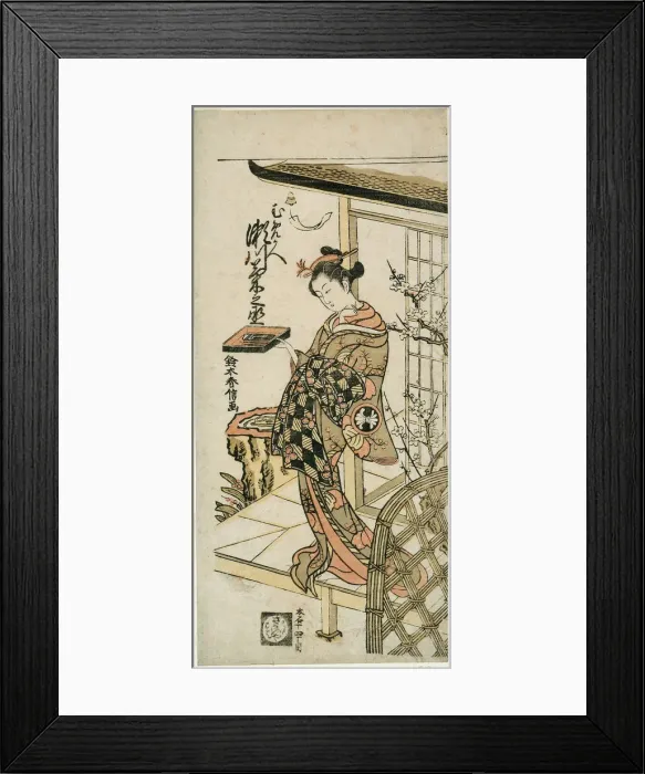 Framed Print : The Actor Segawa Kikunojo II as the courtesan Umegae in the play Hiragana Seisuiki, perf... 1764. Creator: Suzuki Harunobu Framed Print : The Actor Segawa Kikunojo II as the courtesan Umegae in the play Hiragana Seisuiki, perf... 1764. Creator: Suzuki Harunobu