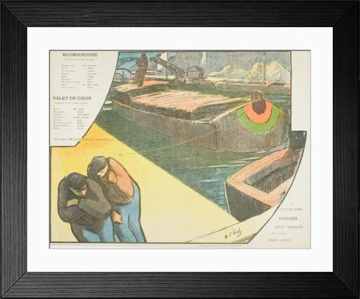 Framed Print : Sixth Performance: Boubourouche;Valet de Coeur, for Le Theatre Libre, 1892-93. Creator: Henri-Gabriel Ibels Framed Print : Sixth Performance: Boubourouche;Valet de Coeur, for Le Theatre Libre, 1892-93. Creator: Henri-Gabriel Ibels