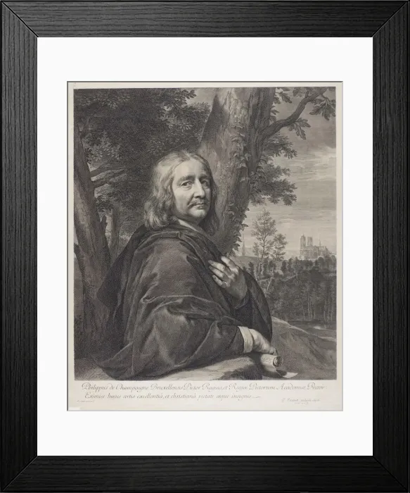 Framed Print : Philippe de Champaigne, 1676. Creator: Gerard Edelinck Framed Print : Philippe de Champaigne, 1676. Creator: Gerard Edelinck