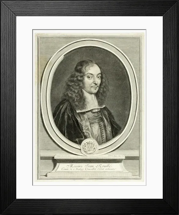 Framed Print : Sir Jean Rouille, Count of Meslay, 1702. Creator: Gerard Edelinck Framed Print : Sir Jean Rouille, Count of Meslay, 1702. Creator: Gerard Edelinck