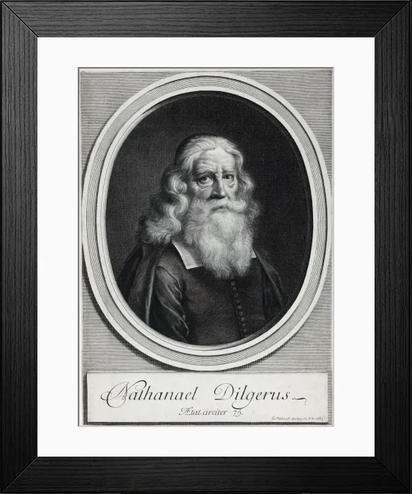 Framed Print : Nathanael Dilgerus, 1683. Creator: Gerard Edelinck Framed Print : Nathanael Dilgerus, 1683. Creator: Gerard Edelinck