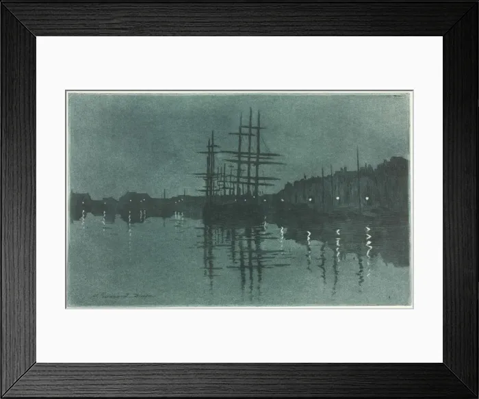 Framed Print : The Basin at Dieppe, 1883 / 89. Creator: Henri-Charles Guerard Framed Print : The Basin at Dieppe, 1883 / 89. Creator: Henri-Charles Guerard