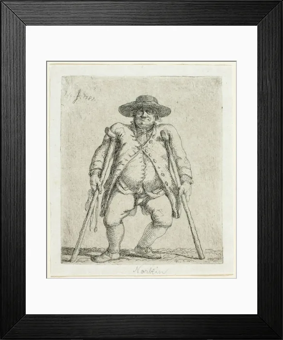Framed Print : Beggar Man, 1787. Creator: Jean Pierre Norblin Framed Print : Beggar Man, 1787. Creator: Jean Pierre Norblin