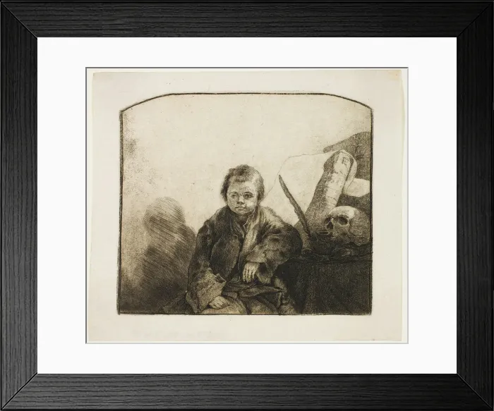 Framed Print : The Little Philosopher, 1778. Creator: Jean Pierre Norblin Framed Print : The Little Philosopher, 1778. Creator: Jean Pierre Norblin