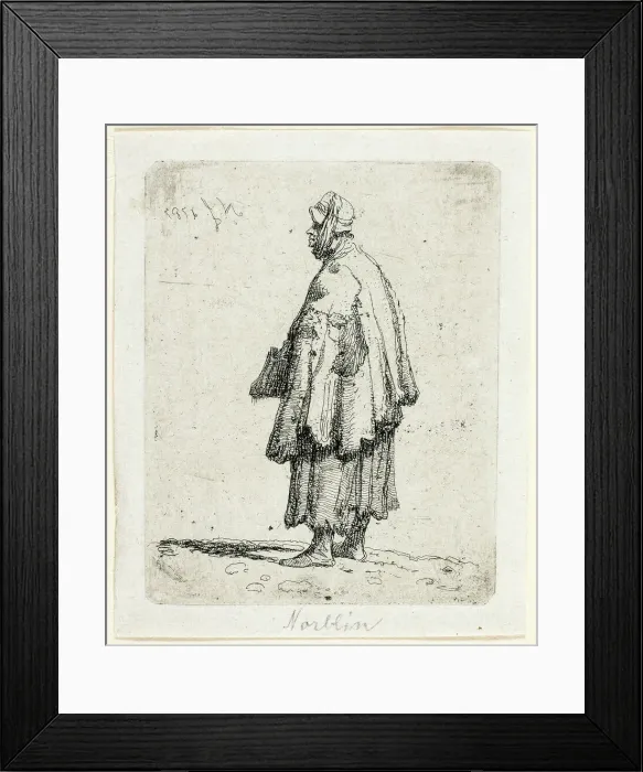 Framed Print : Beggar Woman, 1787. Creator: Jean Pierre Norblin Framed Print : Beggar Woman, 1787. Creator: Jean Pierre Norblin