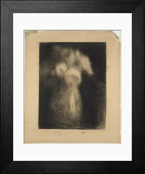 Framed Print : Roses in a Vase, 1881 / 83. Creator: Georges-Pierre Seurat Framed Print : Roses in a Vase, 1881 / 83. Creator: Georges-Pierre Seurat